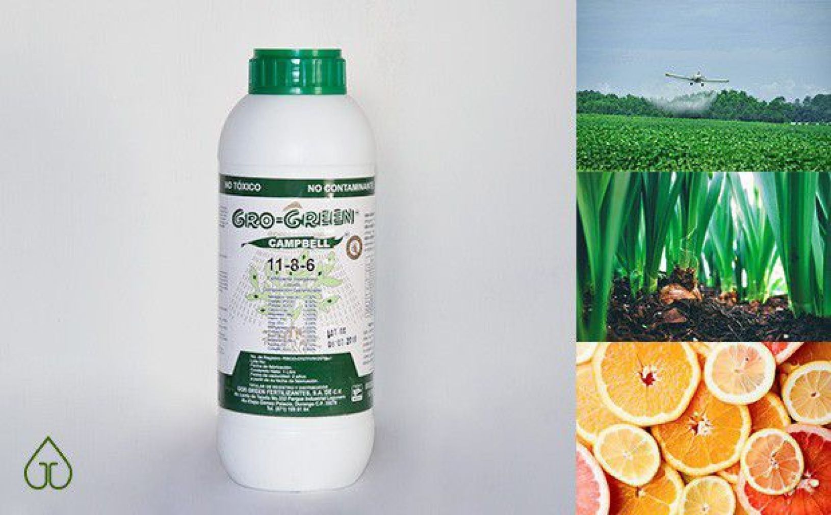 Gro Green Campbell Fórmula 11-8-6 Fertilizante Foliar Líquido de alta concentración